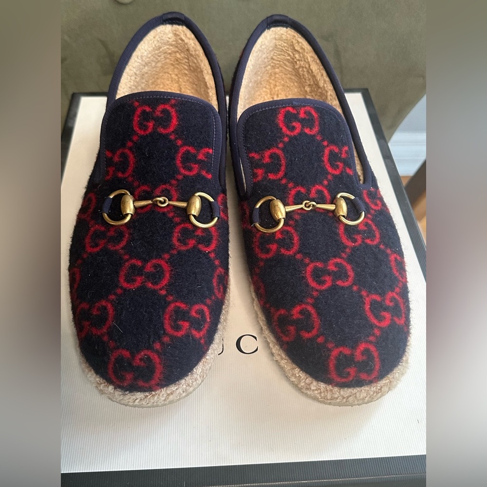 Gucci Men's Fria Loafer Espadrille Wool  Size 6